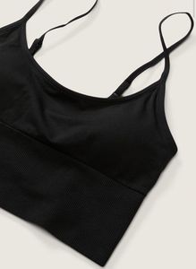 PINK Seamless Lightly Lined Sports Crop